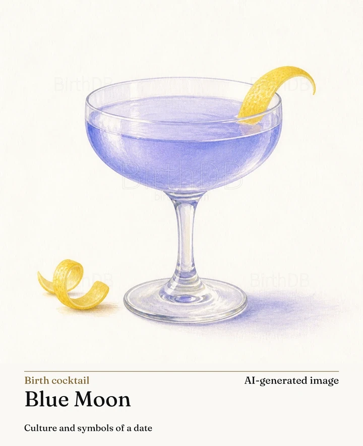 Blue Moon — BirthDB symbolic illustration (AI-generated image)