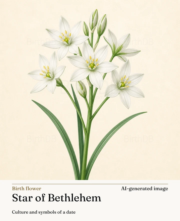 Star of Bethlehem — BirthDB symbolic illustration (AI-generated image)