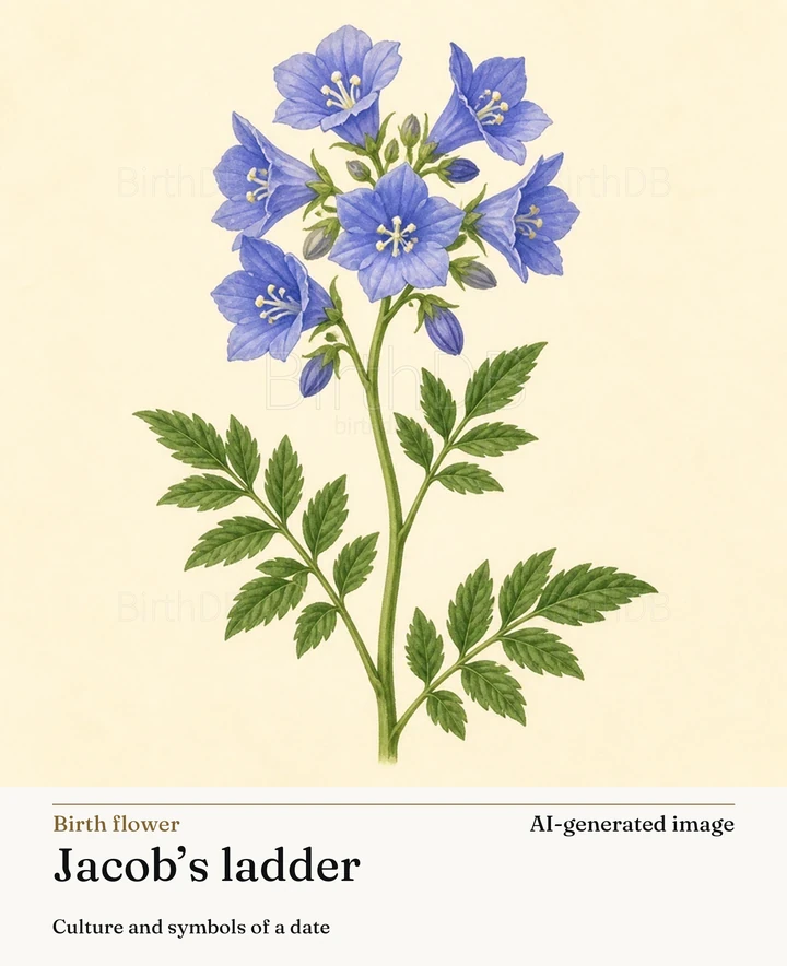 Jacob’s ladder — BirthDB symbolic illustration (AI-generated image)