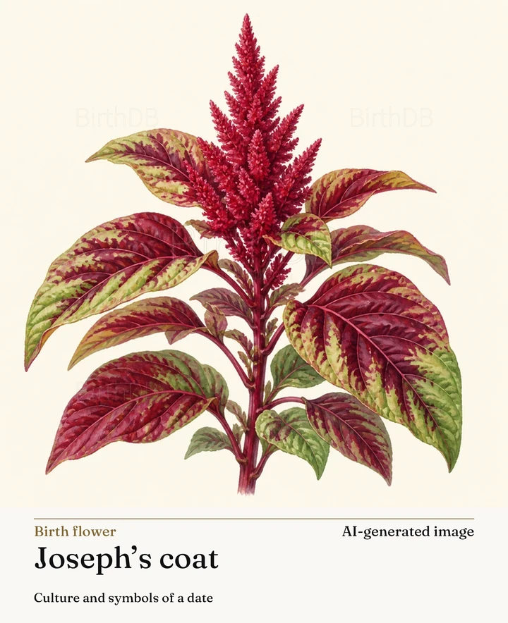 Joseph’s coat — BirthDB symbolic illustration (AI-generated image)