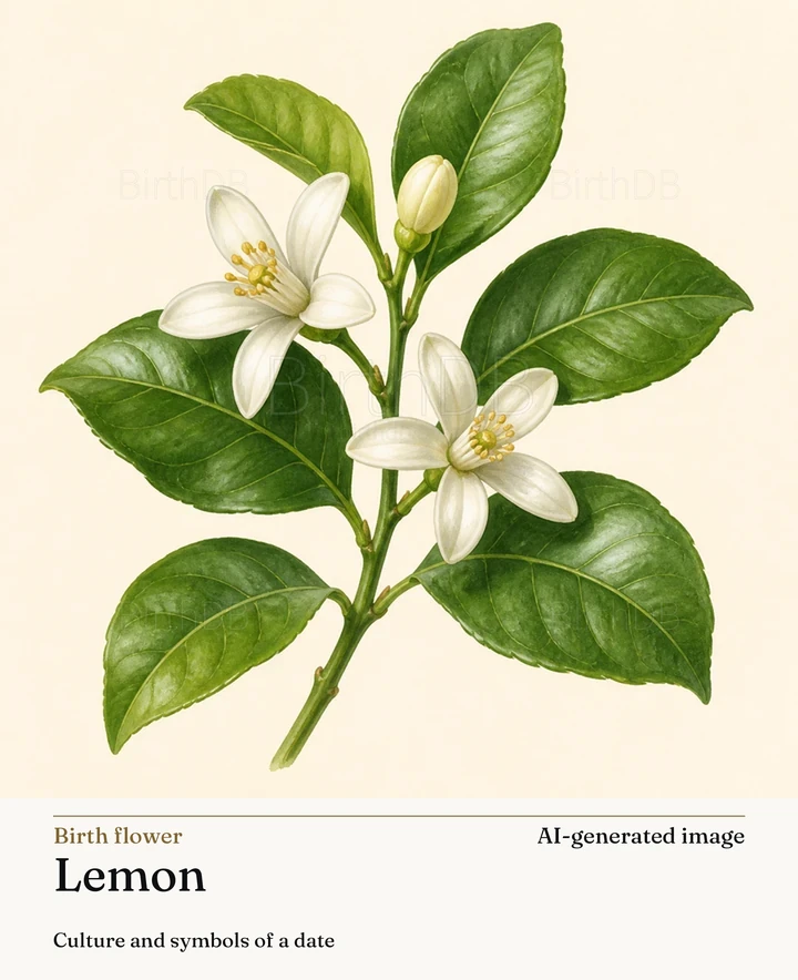 Lemon — BirthDB symbolic illustration (AI-generated image)