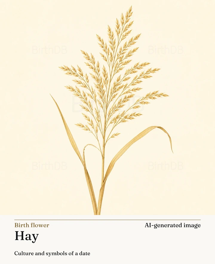 Hay — BirthDB symbolic illustration (AI-generated image)