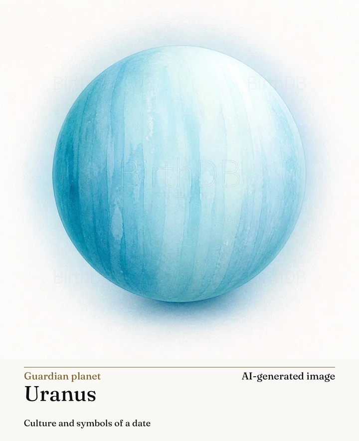 Uranus — BirthDB symbolic illustration (AI-generated image)