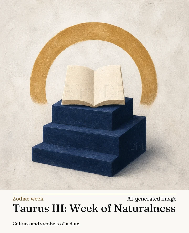 Taurus III: Week of Naturalness — BirthDB symbolic illustration (AI-generated image)