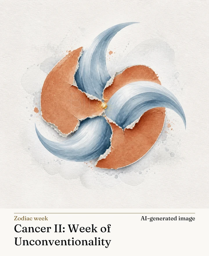 Cancer II: Week of Unconventionality — BirthDB symbolic illustration (AI-generated image)