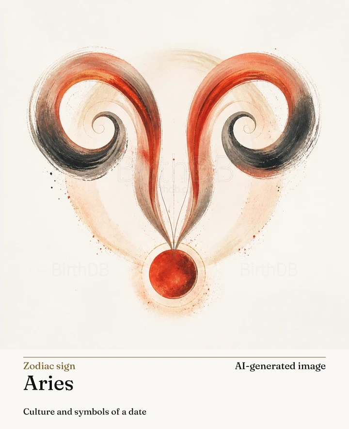 Aries — BirthDB symbolic illustration (AI-generated image)