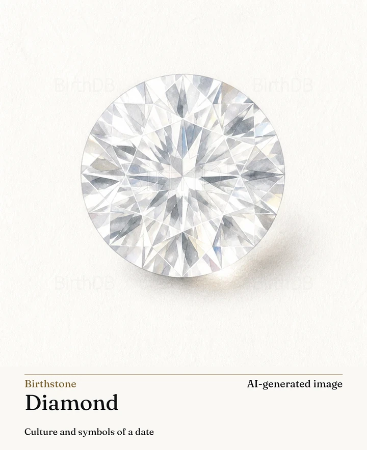 Diamond — BirthDB symbolic illustration (AI-generated image)